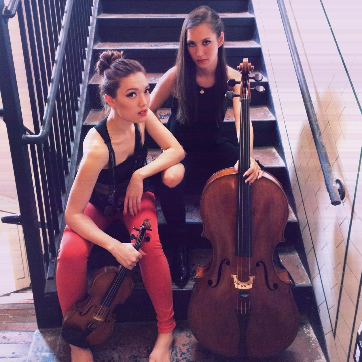 Arianna Warsaw-Fan, violin, and Meta Weiss, cello