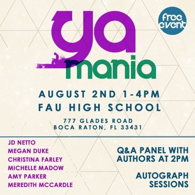 A south-floridia Young Adult literary event, featuring authors,books,games, and more! August 2nd. Bring a friend! Contact:fandomsource@gmail.com