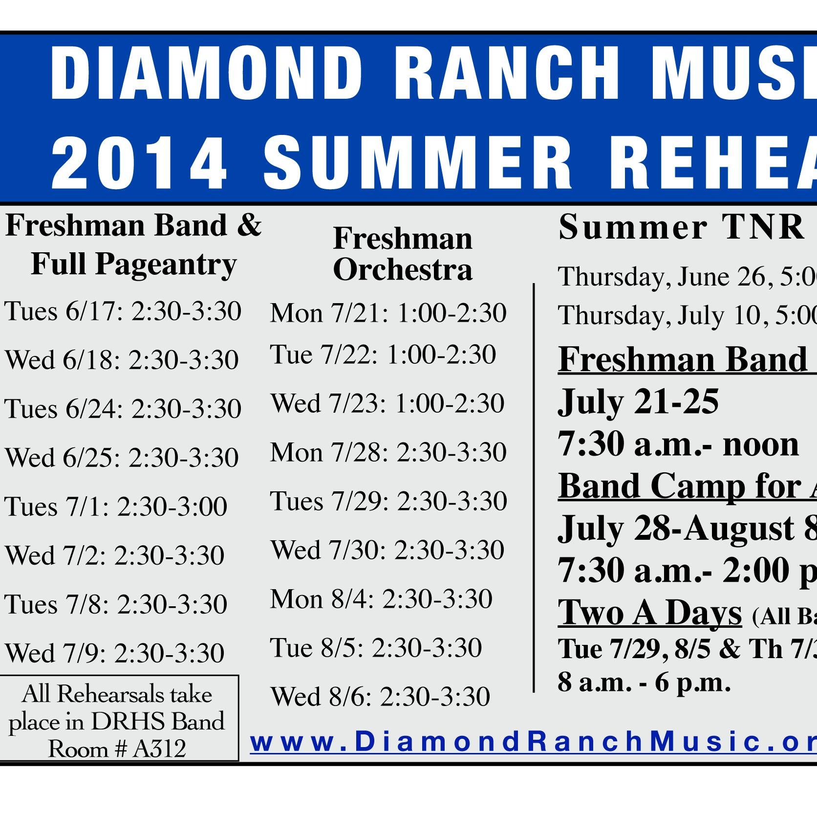 We are the Proud Parents of the Diamond Ranch High School Music Dept.