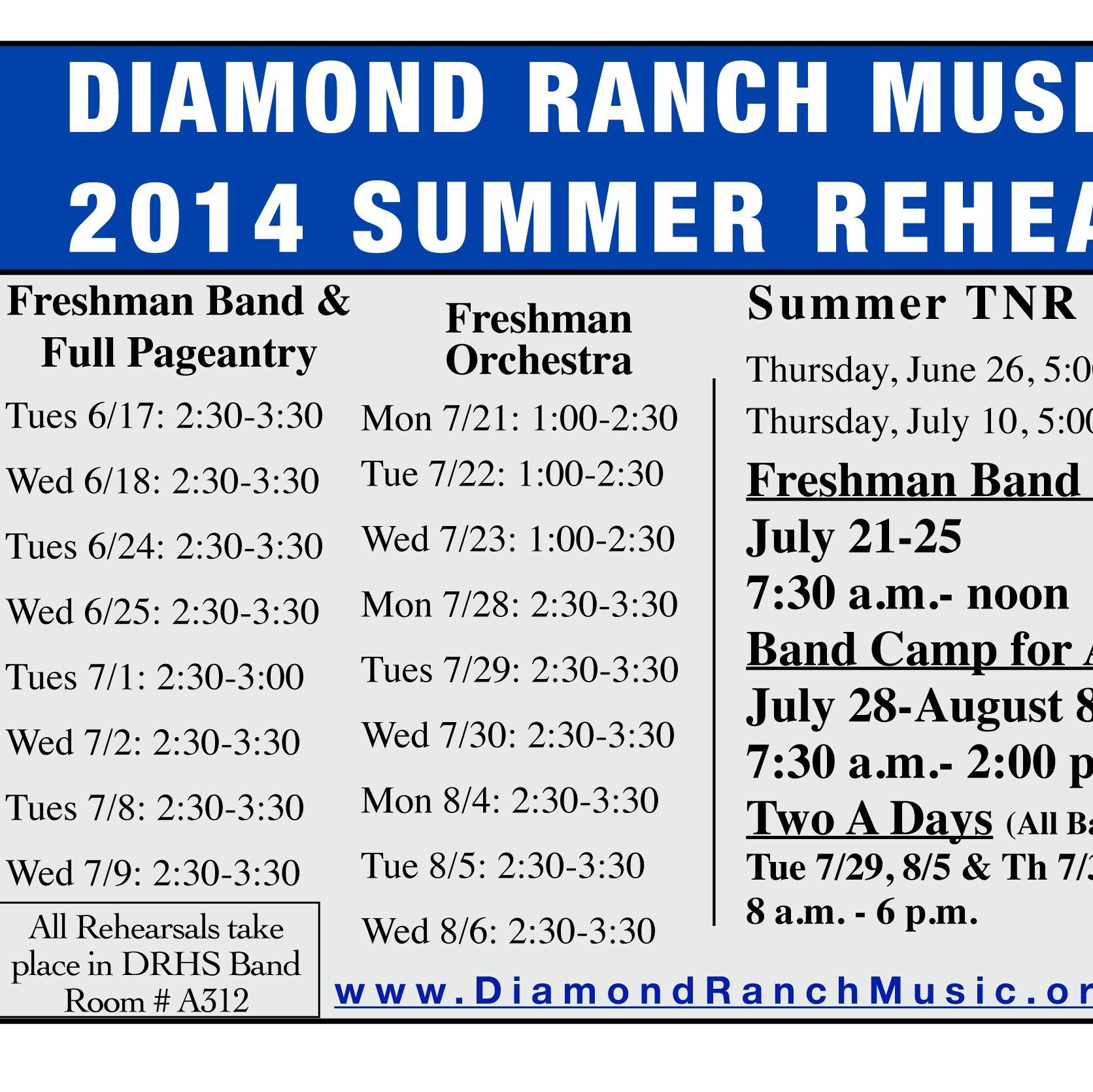 We are the Proud Parents of the Diamond Ranch High School Music Dept.