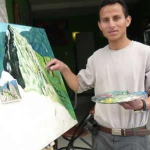 Jhon Burga Caro: Pintor de arte, Paisajistico, animales, Retratos, y toda clase de pintura realista, diseñador de web y escritor, Nació en 22 de abril de 1984 e