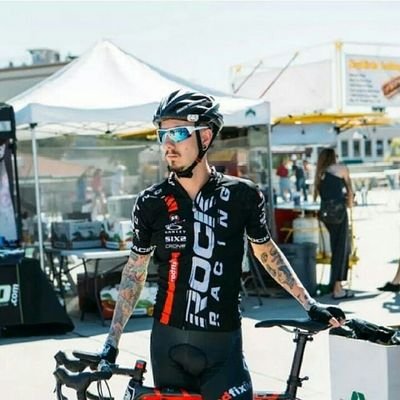 24 year old Cyclist For R5-Rock Racing..tattooed, moustache.. @relicsnrust                              instagram tattooed_rider or relicsnrust