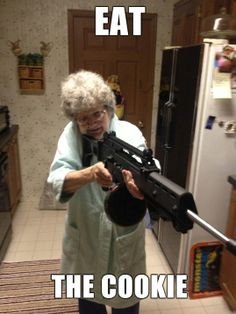 granny guns is Today's new grandma. ...loves shooting,  outdoor enthusiast,  works,  loves her grandkids. Granny Guns for president