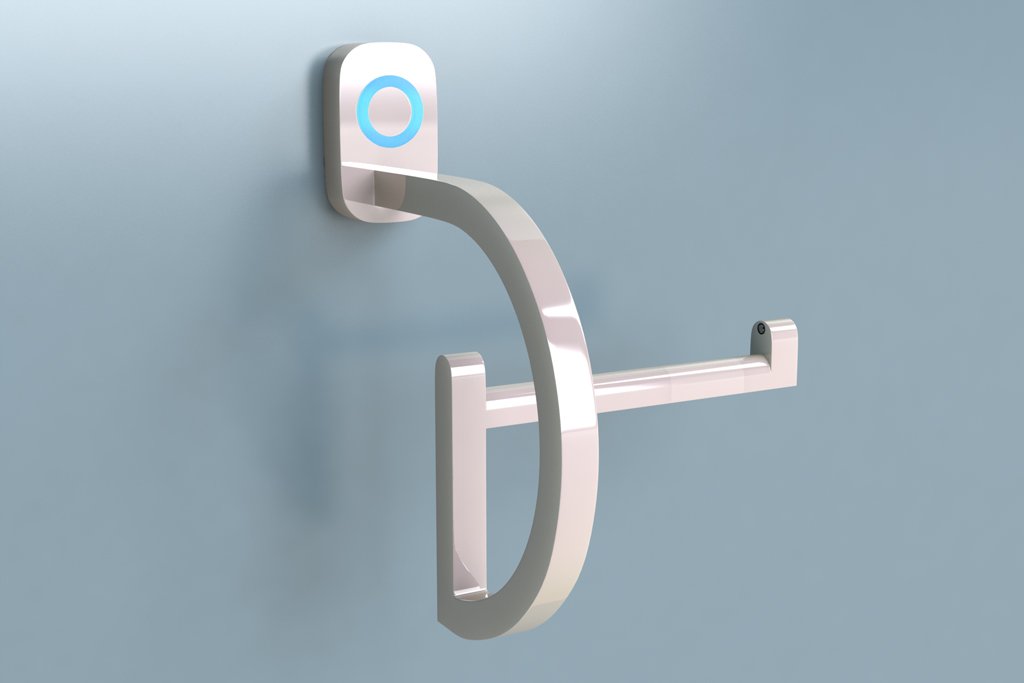 RollScout™ is a beautiful and smart toilet paper holder.