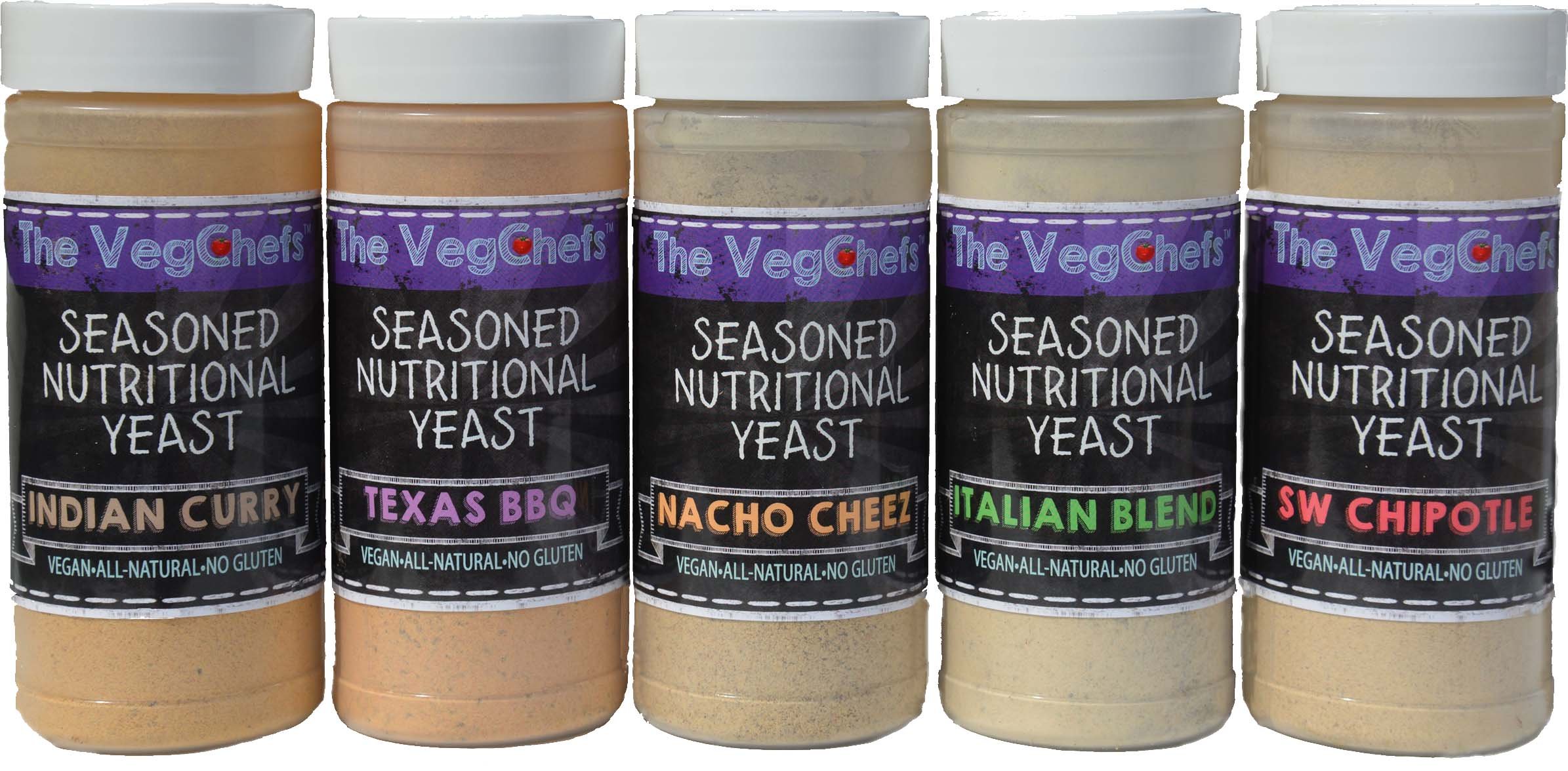 TheVegChefs's profile picture. Introducing the first chef-created SEASONED Nutritional Yeast food flavorings: All the nutrients your body needs on a veg diet & the flavors you crave!