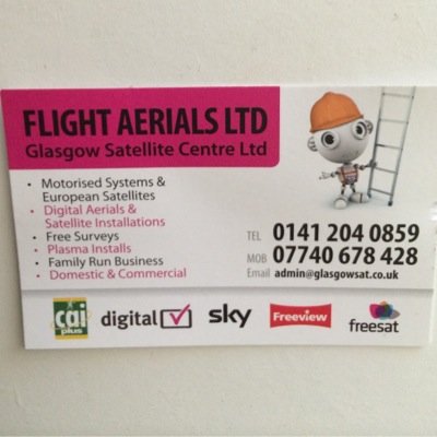 Aerial & Satellite Installations In Glasgow & the West
Family Run Business for over 15 years
Domestic & Commercial works Undertaken