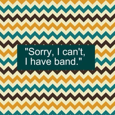I'm a basic Band Nerd. Mellophone section leader. Class of 2016.
