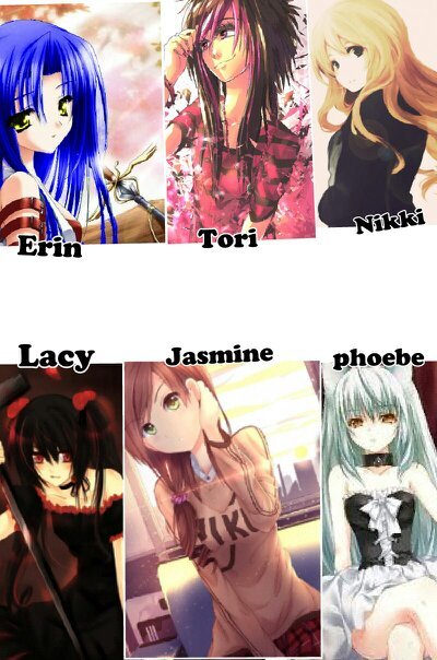 Erin: 18,single#darkfairy Tori:17,single Nikki: 20,single #fallenangel Lucy:19,single Jasmine:18,single #vampire #crushing phoebe:17,single