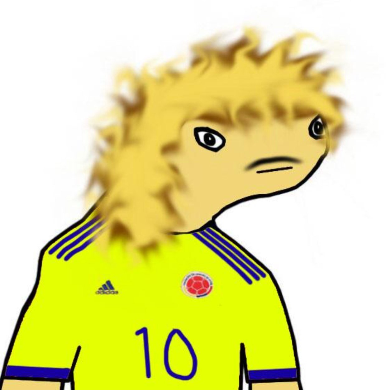 Most ceps fur Calumbia. One ov teh best pleymakurs eva. Not affiliated with Carlos Valderrama