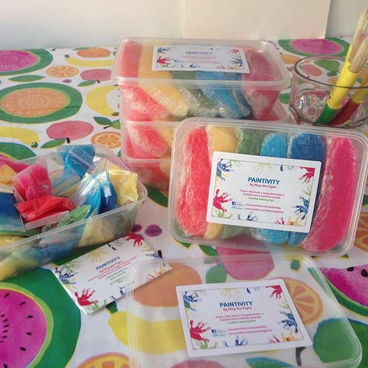 Mummy/Midwife creating fresh, non-toxic, easily washable paints, suitable from 6 month onwards.Hosts Finger painting sessions too. Sensory fun!Made to order.