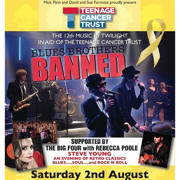 Mick Flinn, David and Sue Formosa proudly present the 12th Music By Twilight in aid of Teenage Cancer Trust Sat 2nd August, Long Lane, Chorleywood WD3 5BT