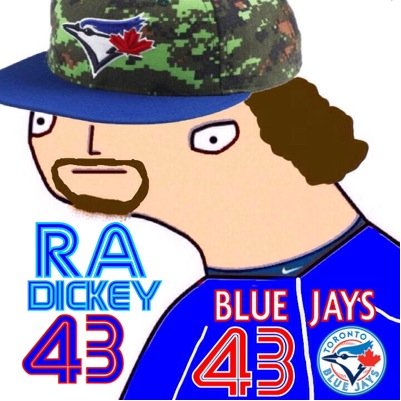 RA Dickey toon. ORIGINAL TOON PARADY ACCOUNT. Blue Jays and Horned Frogs/Tadpoles. Sweg. I'll knuckleball this up ur ass.