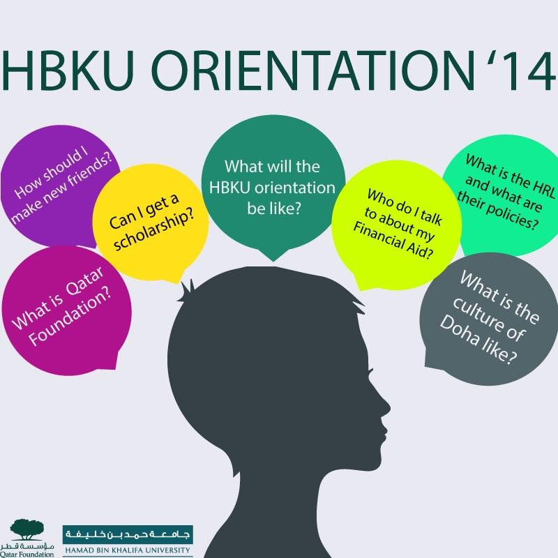 The Official Twitter account of Hamad Bin Khalifa University (HBKU) Orientation 2014