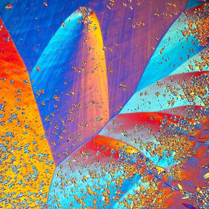 Unique #MicroCrystal #FineArt #Photography and #Acrylics by Carol Roullard #Microscope #SciArt #art #fluidacrylic