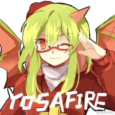 Oh! Late with the introduction, huh? I'm Yosafire! Just a demon fuuull of energy! Oh, and I love to play in the garden! [#TGGRP/Parody] [Serious/SemiCrack]