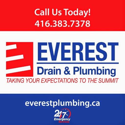 Everest Drain & Plumbing are a team of professional licensed plumbers with superior quality servicing cities in Greater Toronto Area GTA. Call 24/7 416-383-7378
