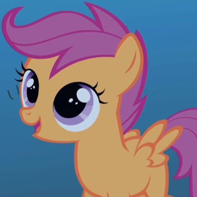 Hi im scootaloo im in the cutie mark crusaders with @mlm_Applebloom and @mlm_Sweetie we won't stop until we get are cutie marks!