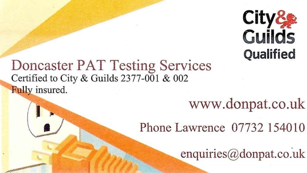 A family run, Doncaster based PAT Testing company.