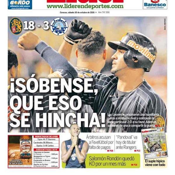 Los Leones del Caracas es hoy y siempre el mejor equipo de beisbol que tiene esta tierra. #EseEsElMio