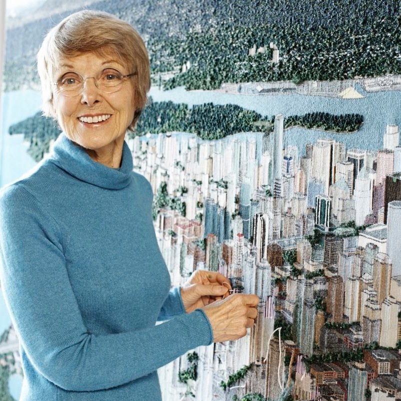 Sola Fiedler, simply known as Sola, is a senior Canadian fiber artist, best known for her large-scale tapestry tributes to the cities.