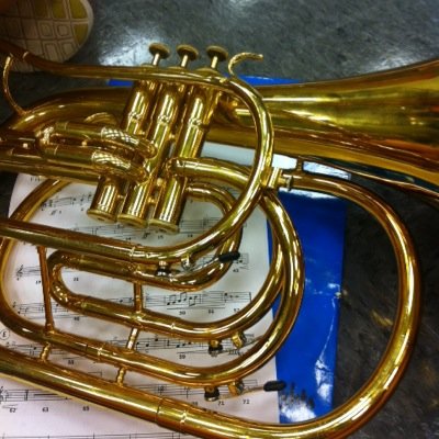 ginger girl. class of '15. mellophone. section leader.