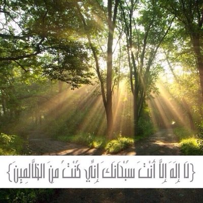 لا إِلَهَ إِلَّا أَنْتَ سُبْحَانَكَ. إِنِّي كُنتُ مِنَ الظَّالِمِينَ