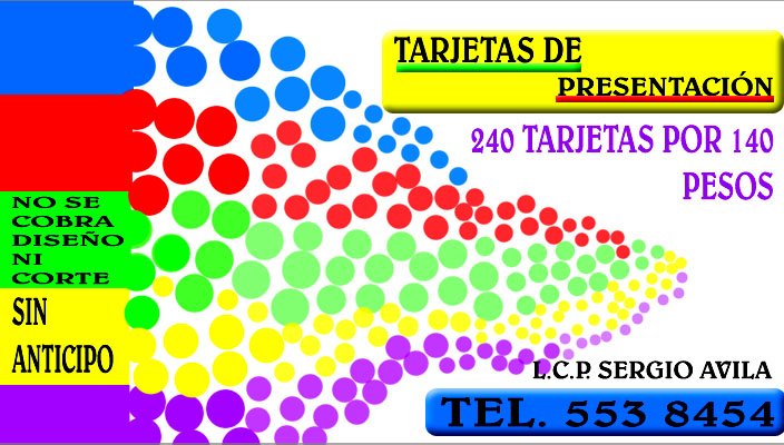Tarjetas de presentación.