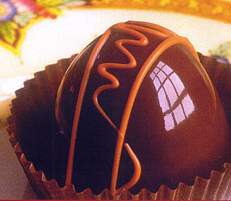 Handmade gourmet Belgian chocolate truffles with ganache filling