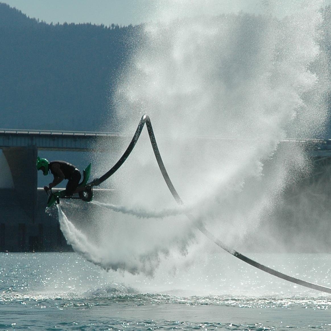 Water propelled levitating stunt bike
Designed & Manufactured in Northern California