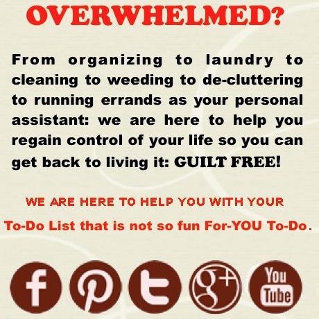 Organize Calgary provided Peace of Mind helping Clients Organize, De-Clutter, Clean serving as a Personal Assistant. http://t.co/5H3XI3gJYG