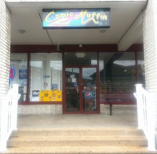 Cosmic Muffin is the new one-stop shop on the block. Fresh popcorn, slushies, cigarettes, bottled drinks, candy, coffee, ice cream, and so much more!