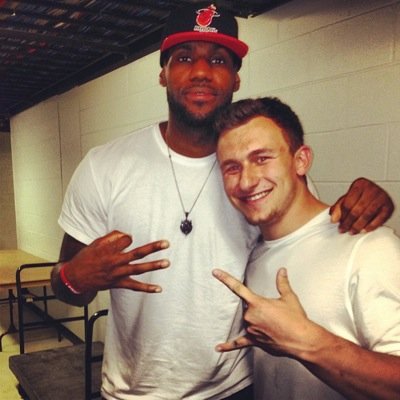 Page of Superstars and future Hall Of Famers, LeBron James and Johnny Manziel. Please shout us out!