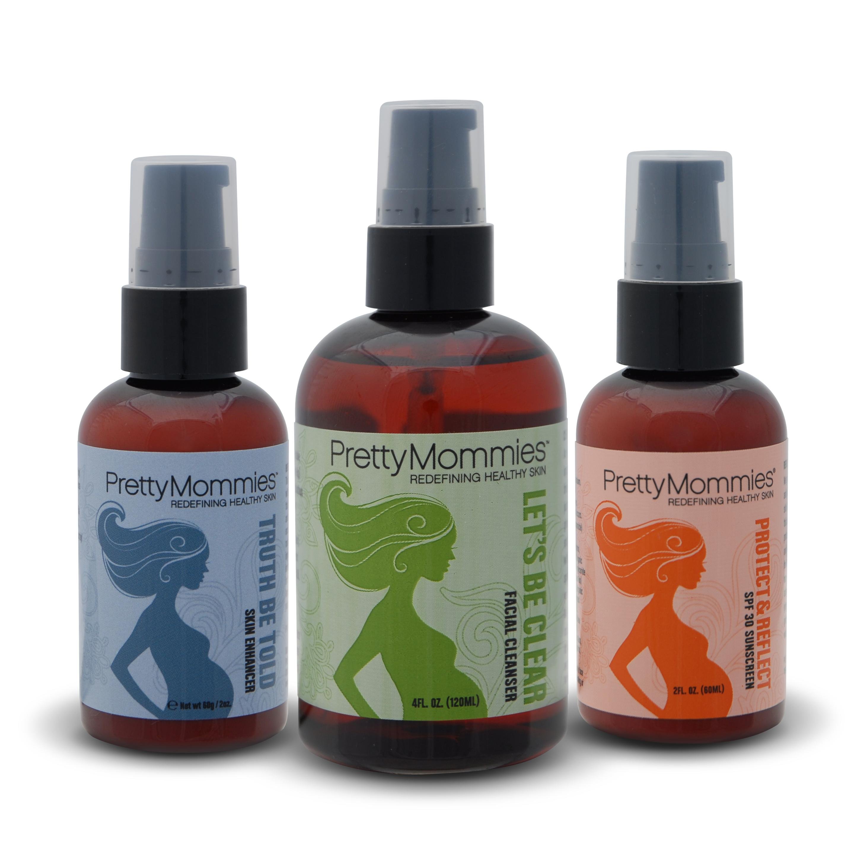 Pretty Mommies is a safe, all natural and highly effect three-step skin care system.  We're the #1 Physician Recommended Maternity Skin Care Line.