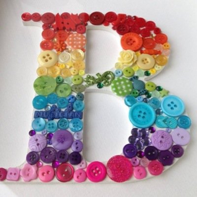 Bright as a Button Crafts specialises in creating beautiful handmade button monograms, ideal as gifts. We also offer other button art.