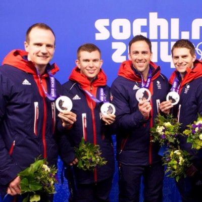 @TeamGB Curling Team.Olympic Silver Medallists,Sochi 2014.Skip David Murdoch 3rd Greg Drummond, 2nd Scott Andrews, Lead Michael Goodfellow