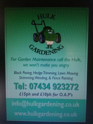 hulkgardening's profile picture. I am a friendly gardener, I take pride in my work and I won't make you angry :)