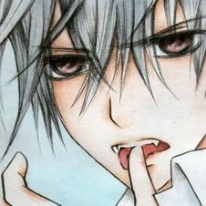Crimson orbs, Pearl-white fangs gazing from afar.. It wants your luscious blood within you, Start running before it catches you. #VampireKnightRP