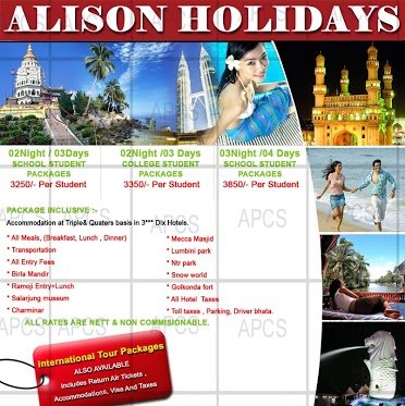 Alison2Holidays's profile picture. ALISON HOLIDAYS,
 A complete tour organization for Inbound & Out bound tour packages for FIT/GITS- Mob no- 09700650025
Email- info2alisonholidays @gmail.com,