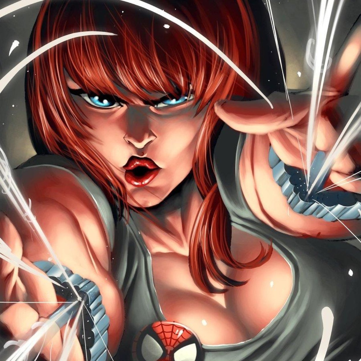 I'm Spider-Man's girlfiend and now I'm Spider-Man's partner in anti-crime! Watch aout villains, MJ the Spider-Woman's coming to get ya~!