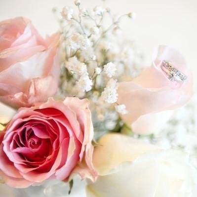 Adding a touch of blush to unique and modern floral design.