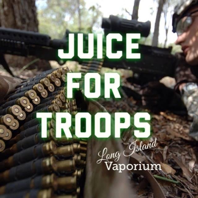 juicefor_troops's profile picture. I'm a United States Army Veteran supplying Deployed soldiers overseas w/ vaping supplies. UNOPEND bottles, Tanks, Batteries, Chargers, etc.