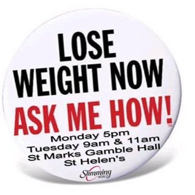 Slimming World Consultant St Helens Merseyside. St Marks Gamble Hall, Bishop Rd St Helens. Monday 5pm Tues 9am & 11am