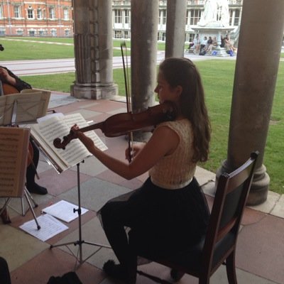 Conductor. Oboist. Violinist. Chicken admirer. Vegetarian. Brahms lover. Lives in York/London/Bucks