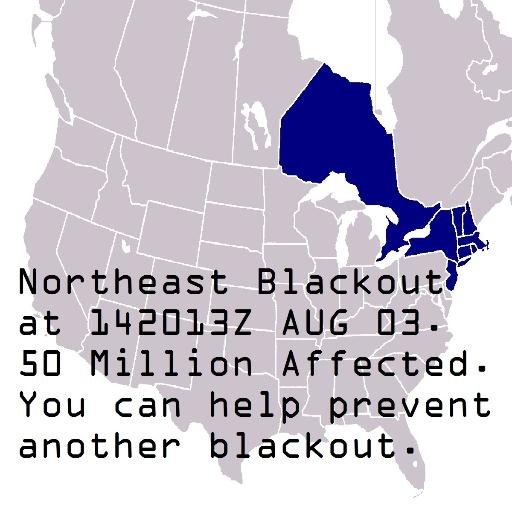 Tweets status of electric grid blackouts using real-time alerts of utilities. A service of Resilient Societies, a non-profit for infrastructure protection.