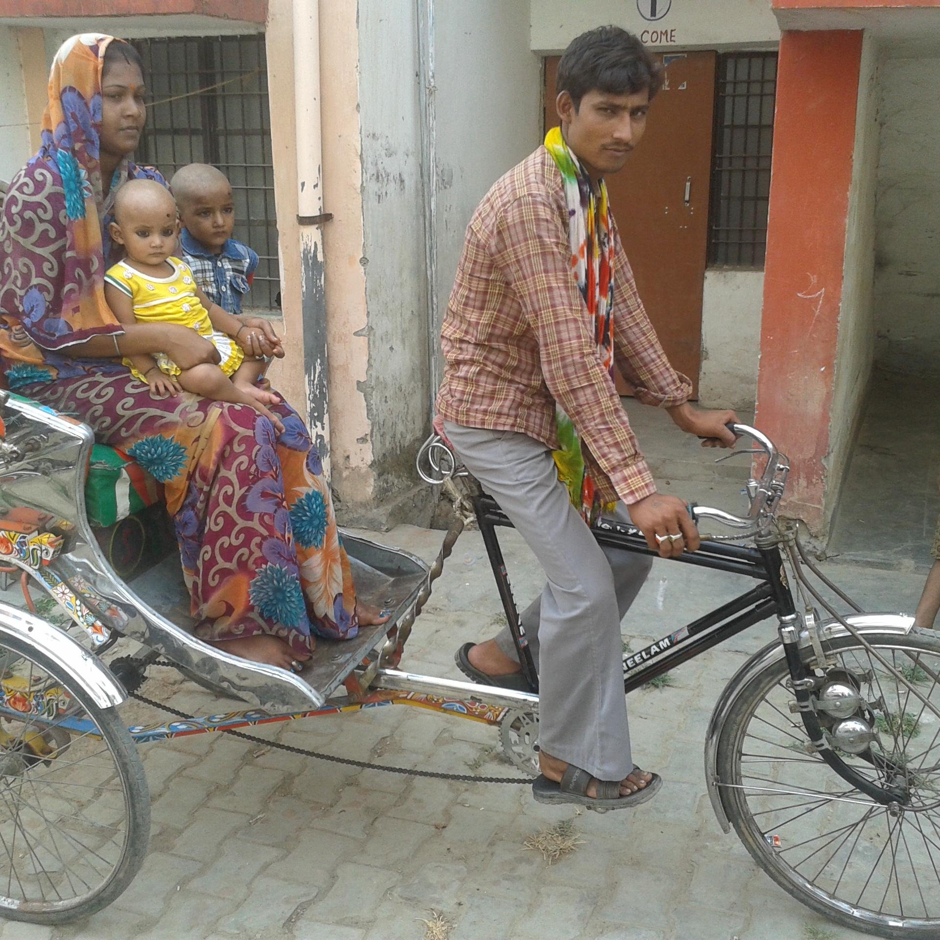 We provide ownership of better designed cycle rickshaw to poor cycle rickshaw pullers community in India in a sustainable manner within 54 weeks with dignity.