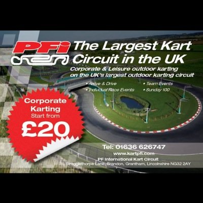 The BIGGEST And BEST Karting Circuit in the whole of the UK availible for corperate events! Call us or visit our website for prices! - please call 01636 626747