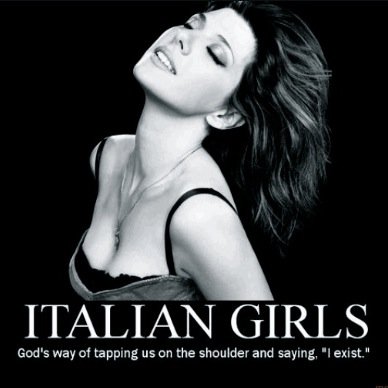 Italian Girls are known for their beauty so why not show the world. Submit your selfie's if you are an Italian Girl. Italian Men could participate too.