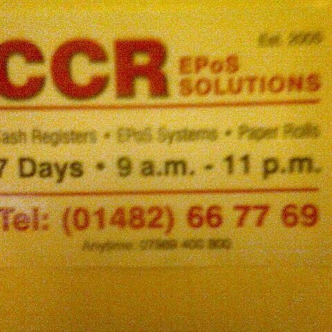 CCrEPoSHull's profile picture. Coastal Cash Registers was founded in Scarborough in 2005. From a simple till to a sophisticated EPoS system,Paper Rolls.7 Days.T.(01482) 66 77 69.