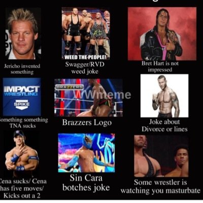 If you see a funny or stupid wrestling comment, then hit me up and ill @ you in it