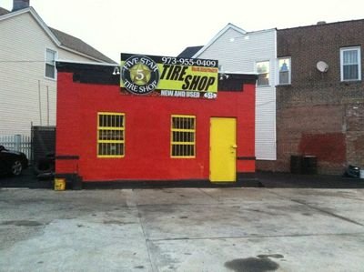 5 Star Tire shop is a family owned business located 515 Main Ave Passaic, NJ. We carry all major brands and sizes. Opened Monday-Sat 9:30-8:00 Sun 9:30-3:00.